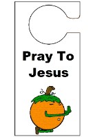 Pumpkin Praying Doorknob Hanger